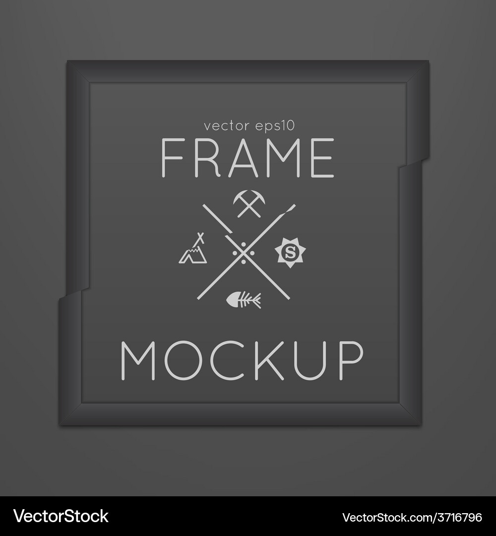 Template square slashed frame Vector Image