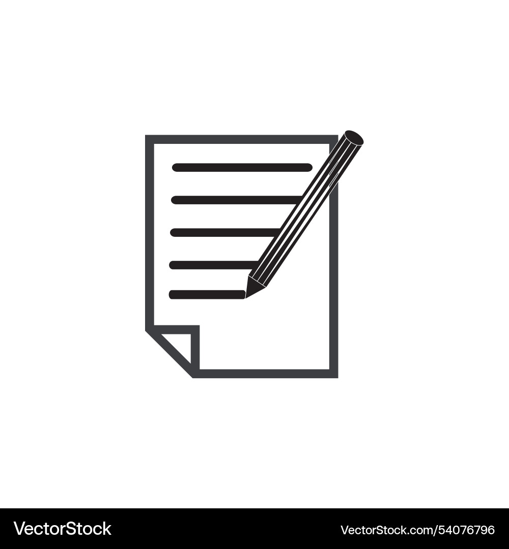 Write document user interface outline icon logo Vector Image