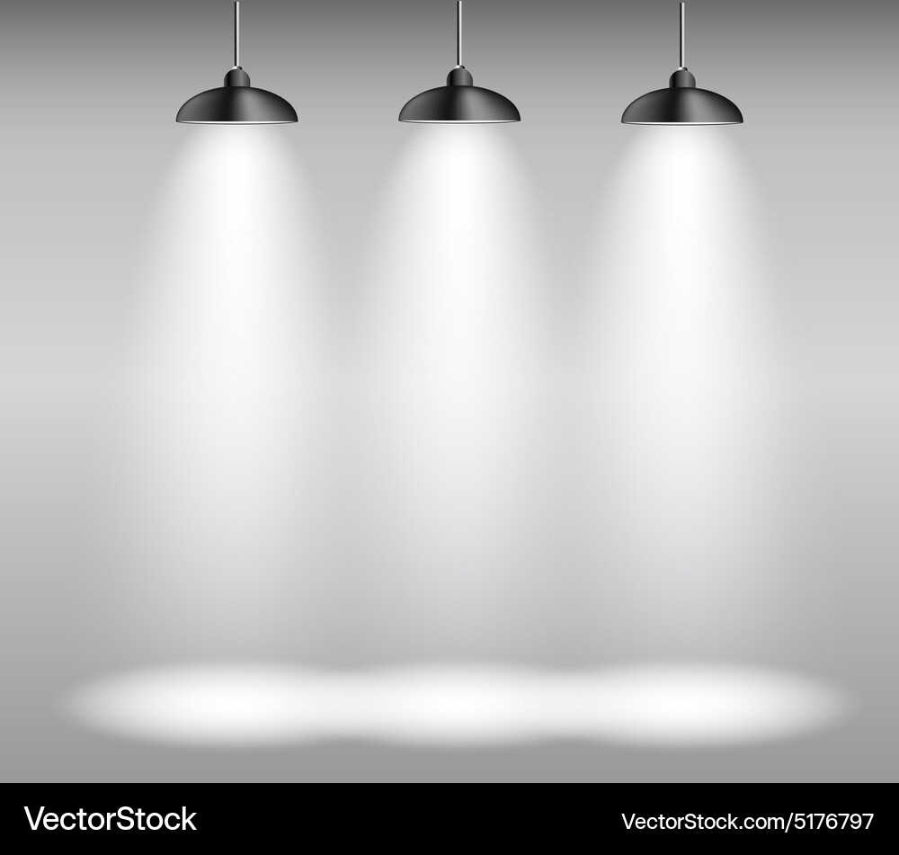 Background with lighting lamp empty space Vector Image