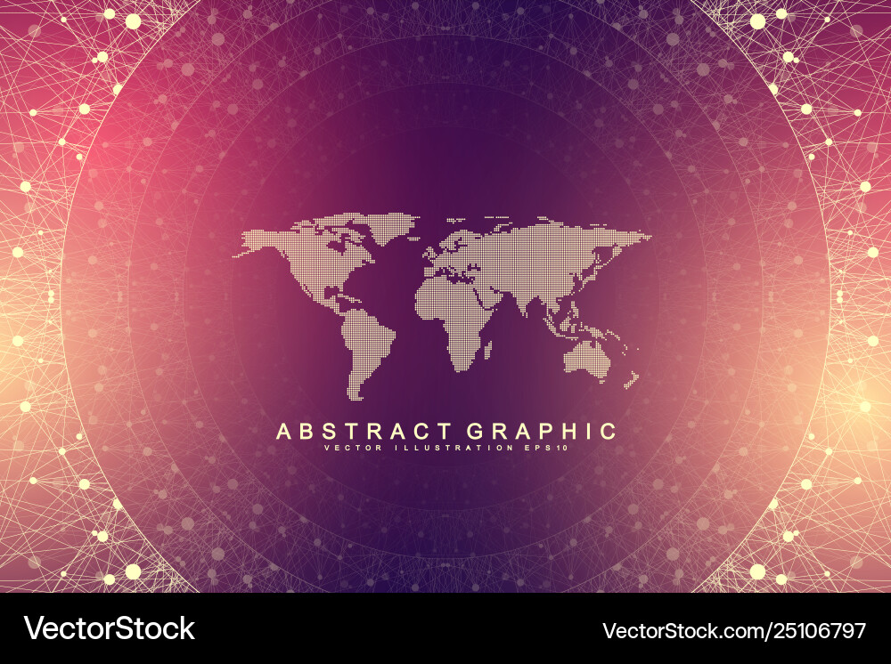 Geometric abstract background with connected line Geometric abstract background with connected line vector image