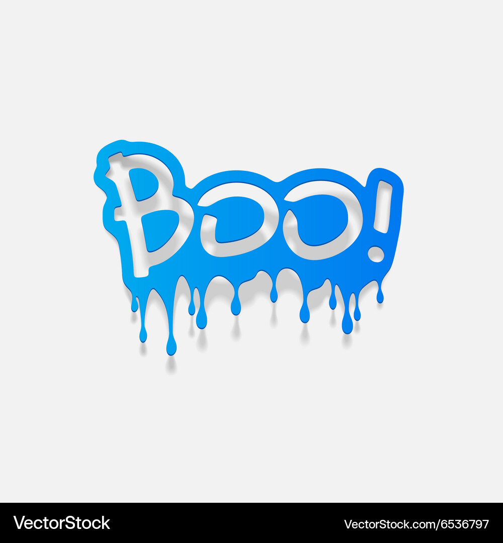 Realistic design element boo Vector Image