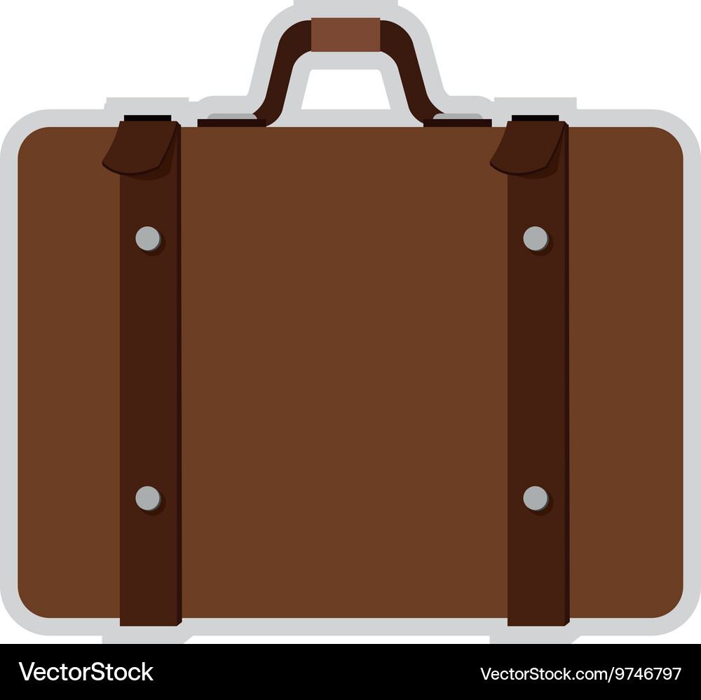 Suitcase with handle icon Vector Image