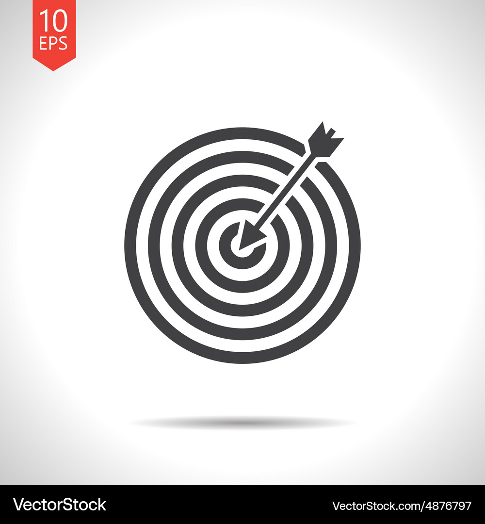 Target with dart icon eps10 Vector Image