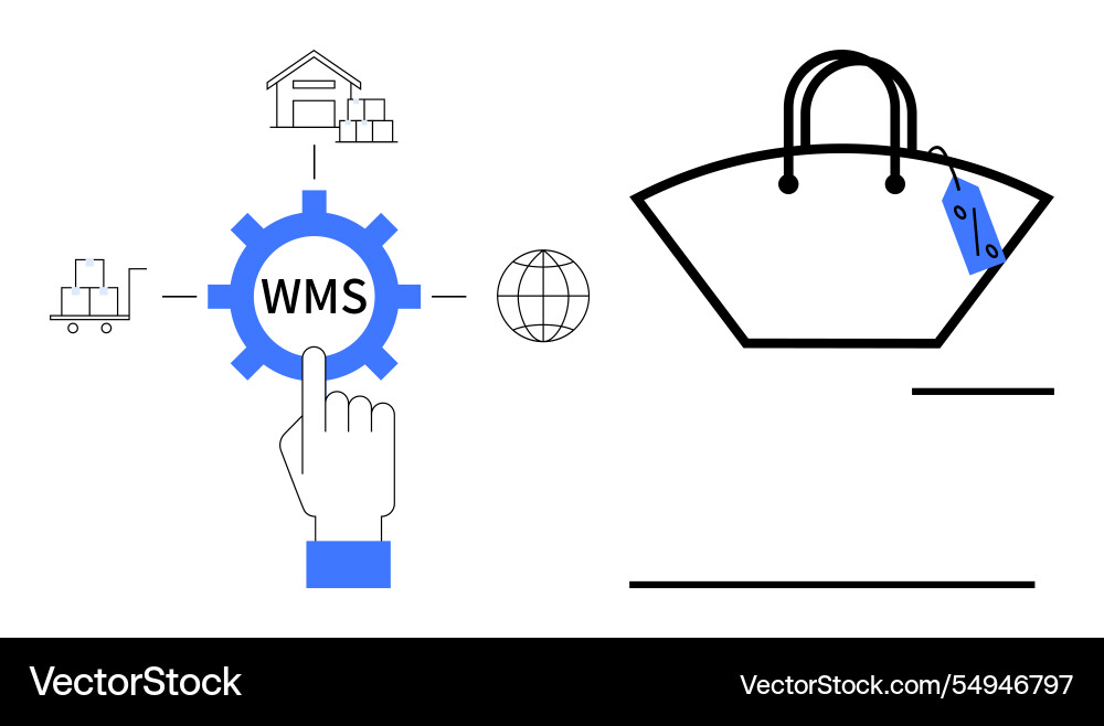 Warehouse management system for efficient Warehouse management system for efficient Vector Image