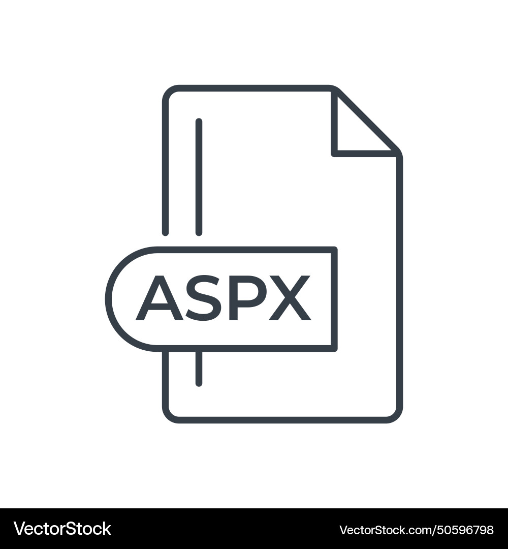 Aspx file format icon extension line vector image