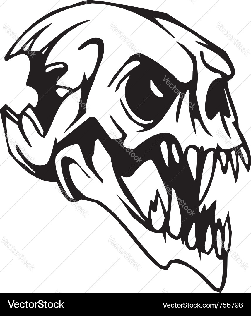 Classic Halloween Skull Vector Image