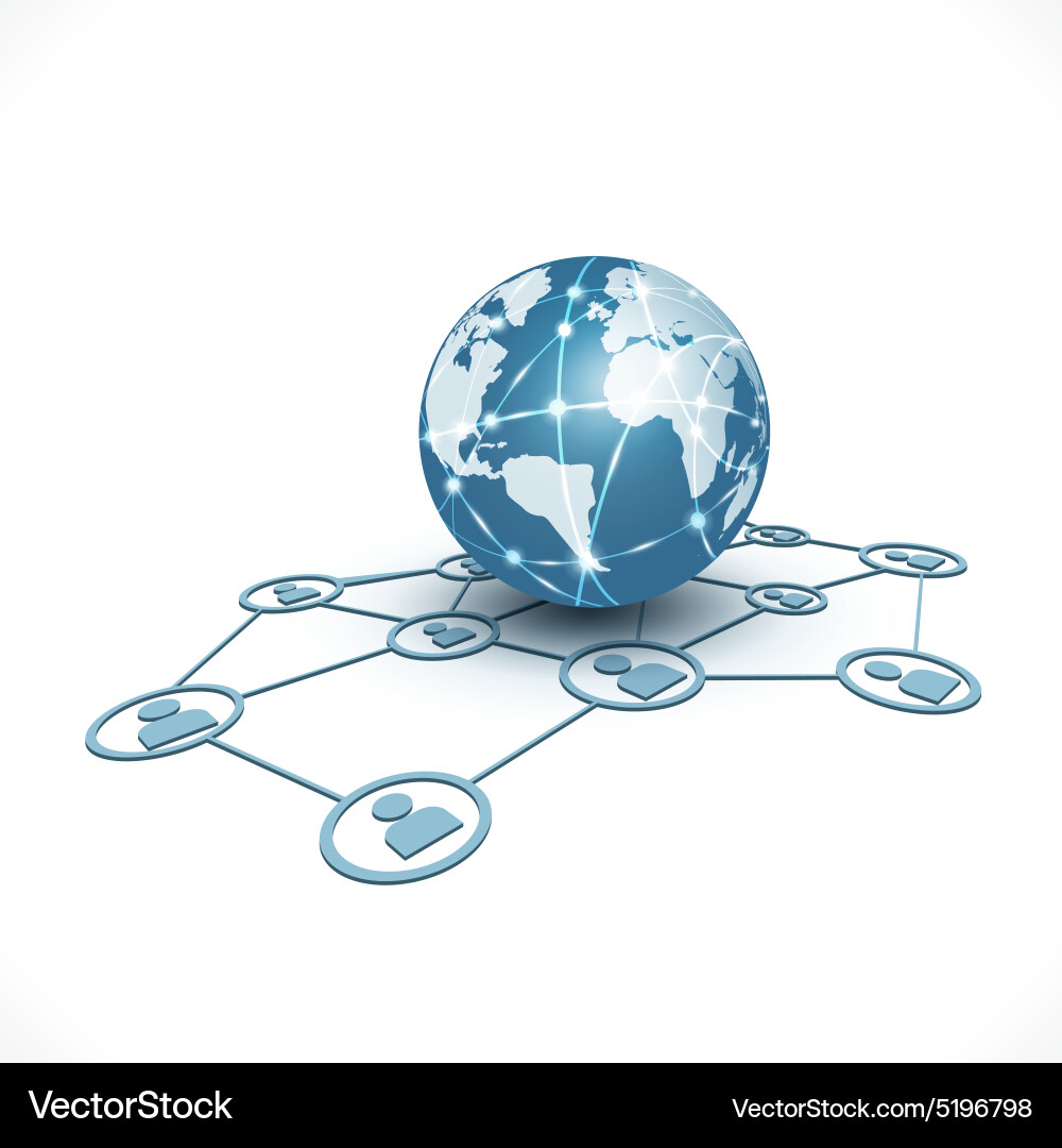 Global Network Connection Symbol Vector Image