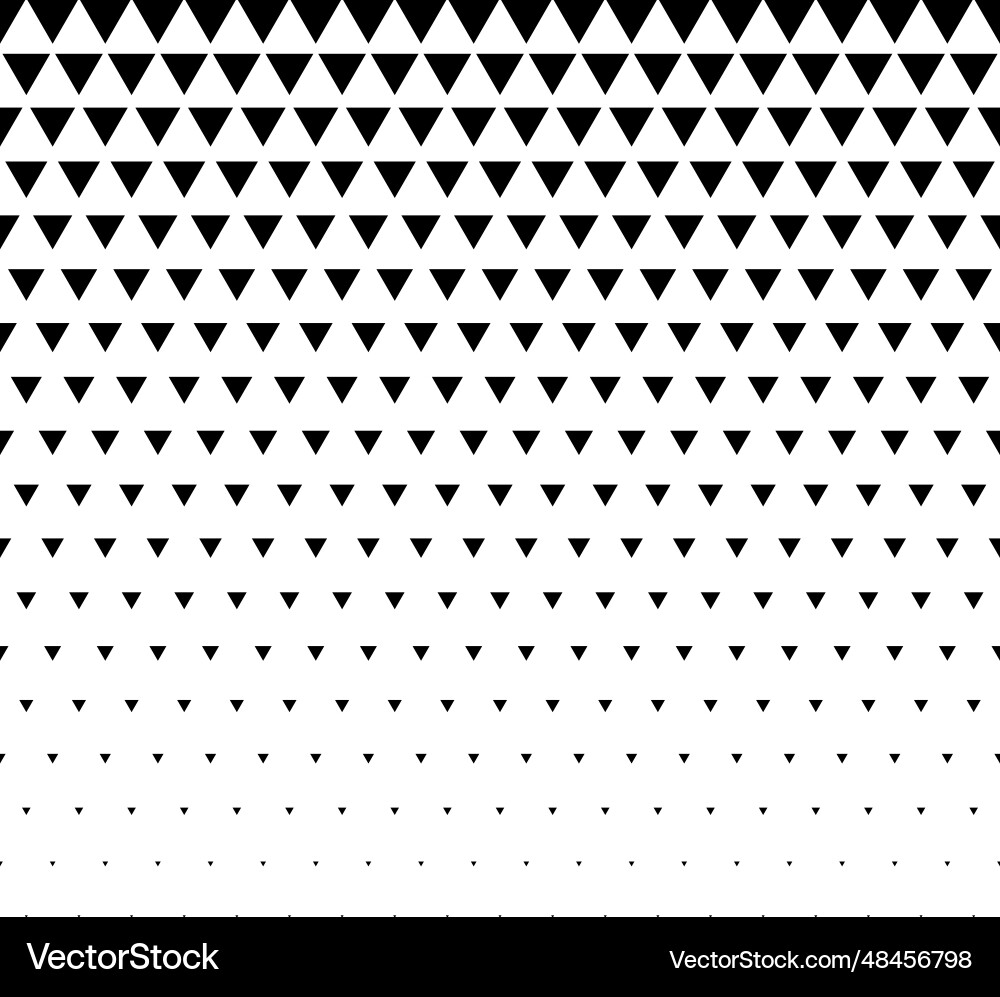 Halftone gradient with black triangle pattern Halftone gradient with black triangle pattern vector image