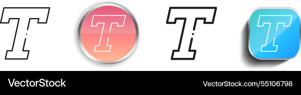 Italic icon thin linear regular and button style Italic icon thin linear regular and button style vector image
