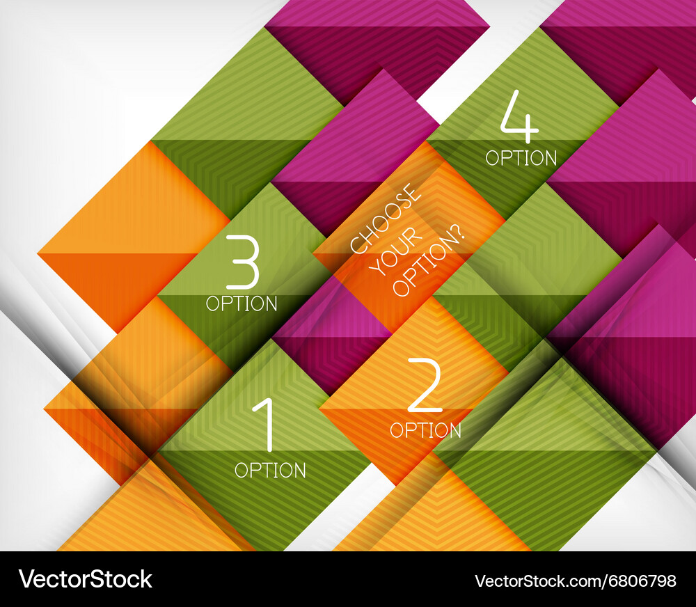 Paper style design templates square abstract Vector Image