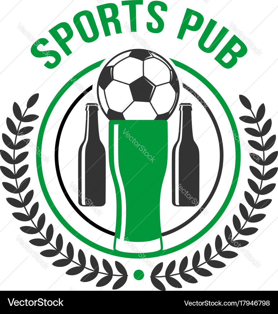 Sport pub soccer football ball icon Vector Image