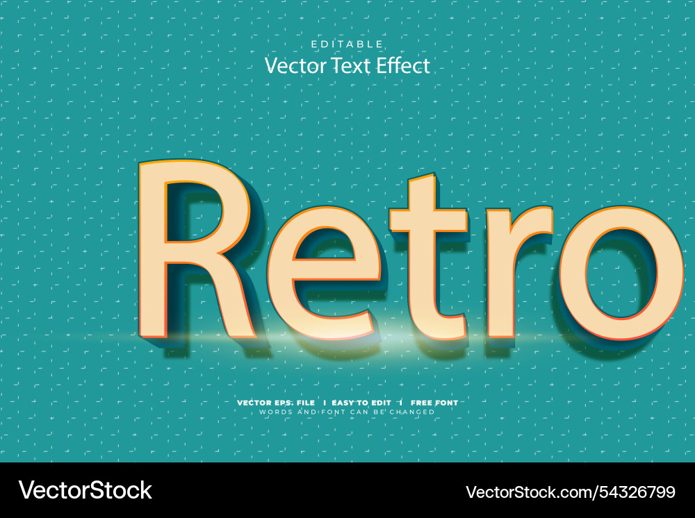 3d text effect editable 3d text effect editable vector image
