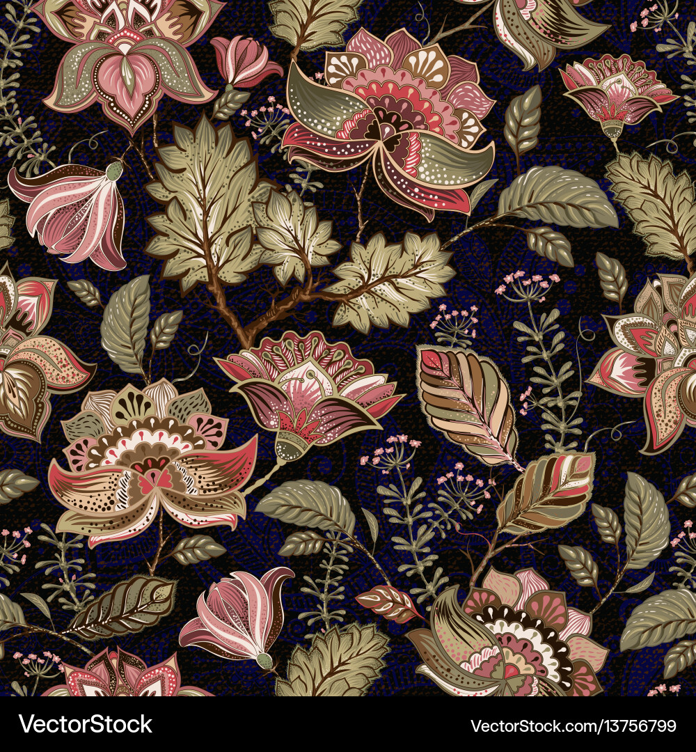 Colorful seamless pattern floral background Colorful seamless pattern floral background vector image