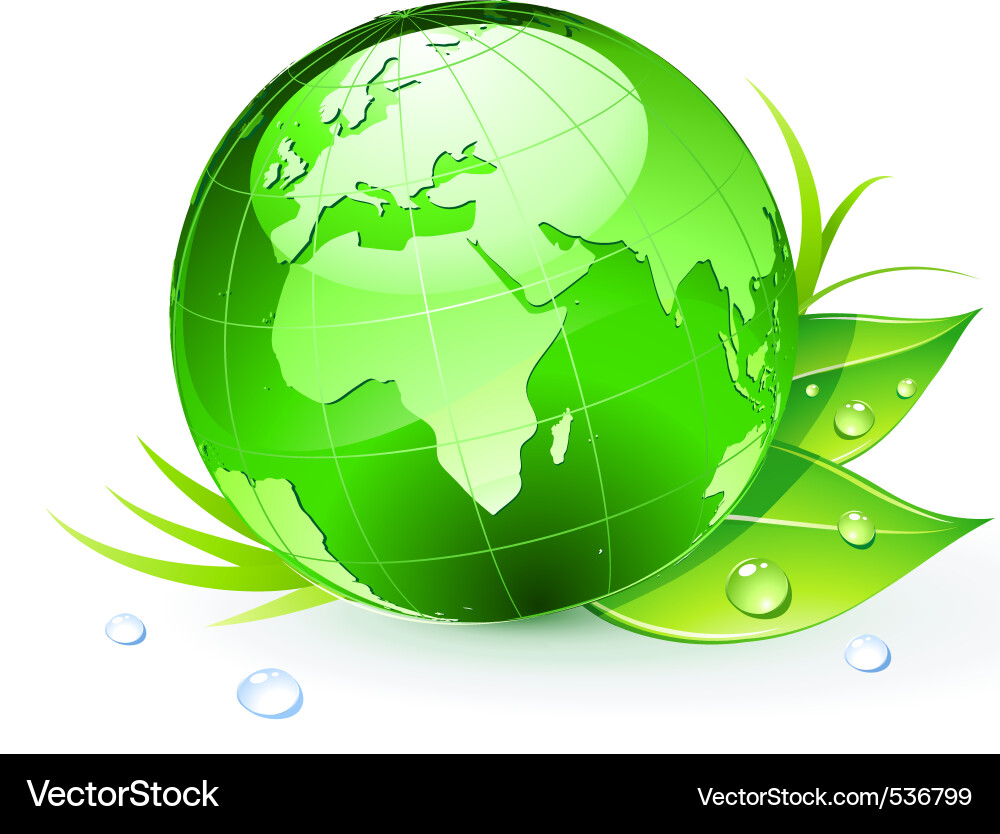 Green planet earth Royalty Free Vector Image - VectorStock