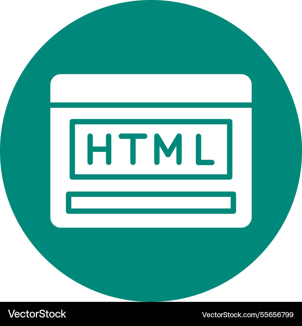 Html icon design vector image
