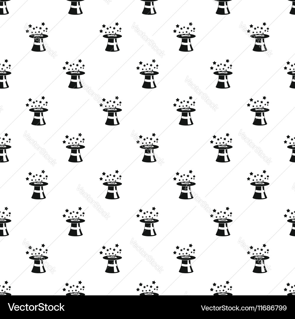 Magic hat with stars pattern simple style vector image