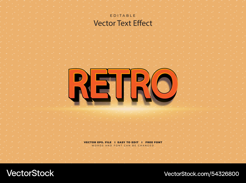 3d text effect editable Vector Image