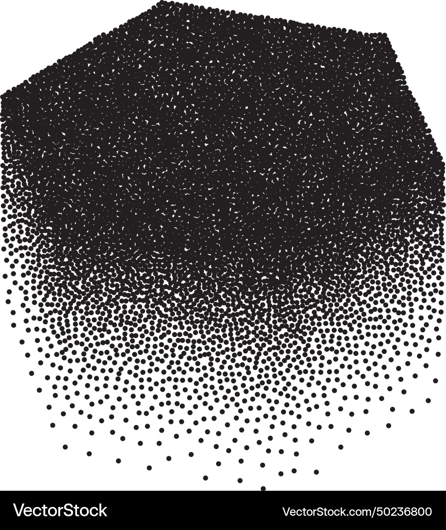 Abstract hexagonal dotted pattern in black Abstract hexagonal dotted pattern in black vector image