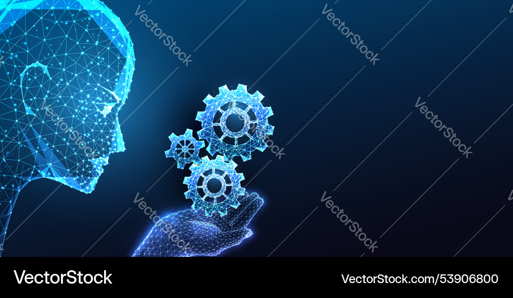 AI Automation & Machine Learning vector image