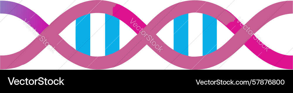 Dna double helix structure design generative ai Vector Image