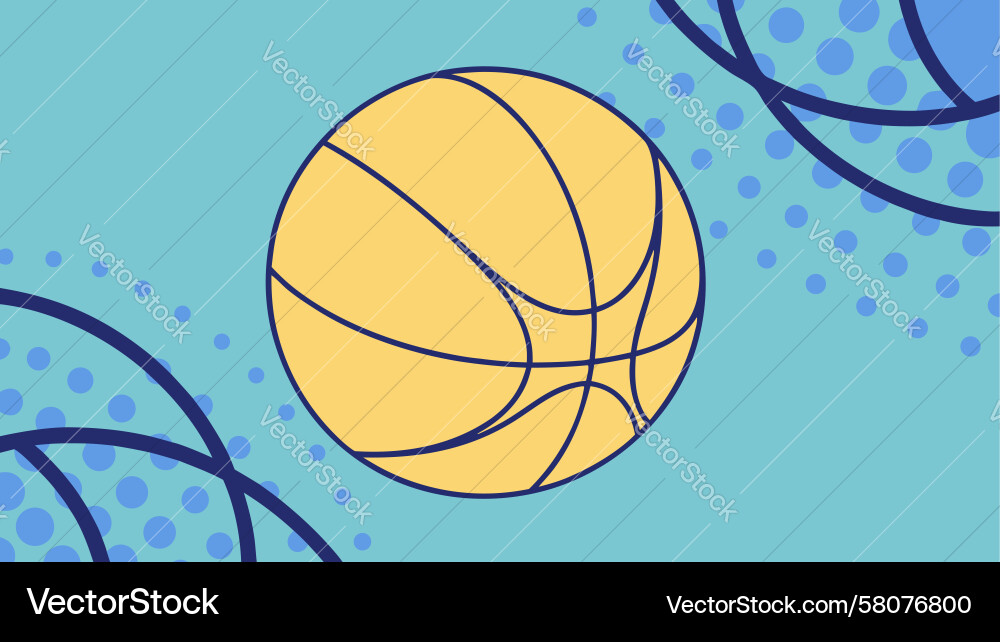 Dynamic Basketball Orb Pattern Vector Image