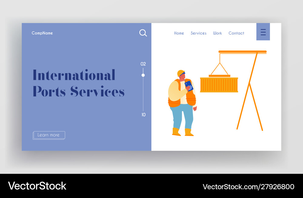 Freight forwarder working on container terminal Freight forwarder working on container terminal vector image