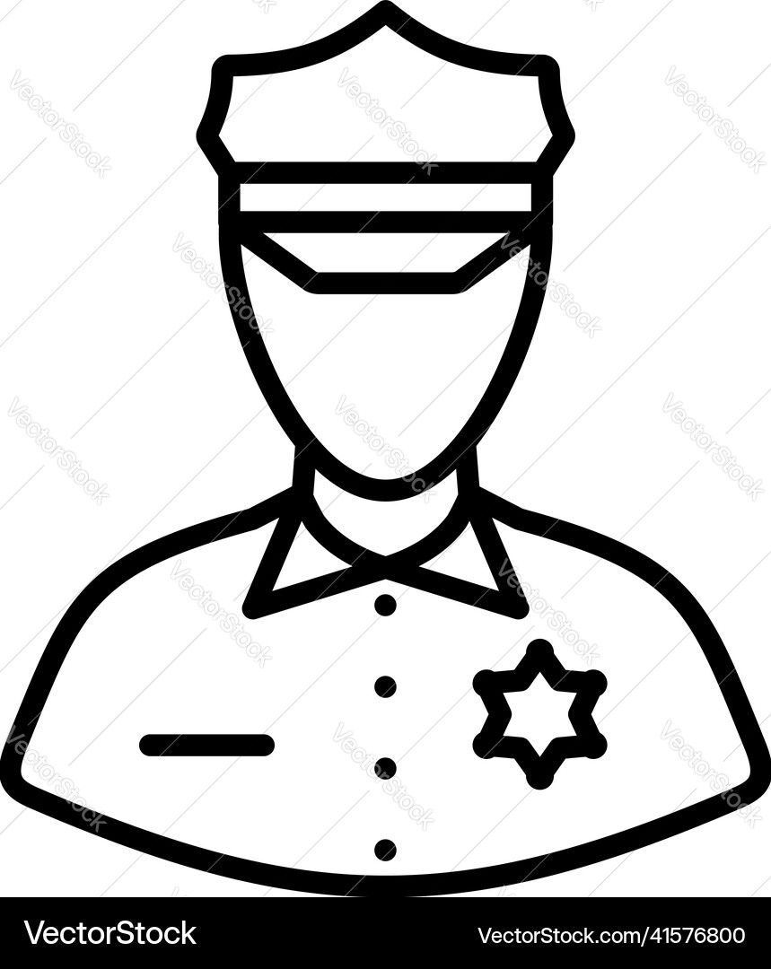 Policeman icon Royalty Free Vector Image - VectorStock