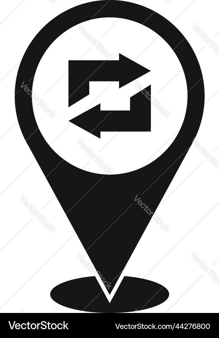 Repost location icon simple report chart Vector Image