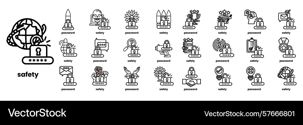 A collection of icons for various computer A collection of icons for various computer Vector Image