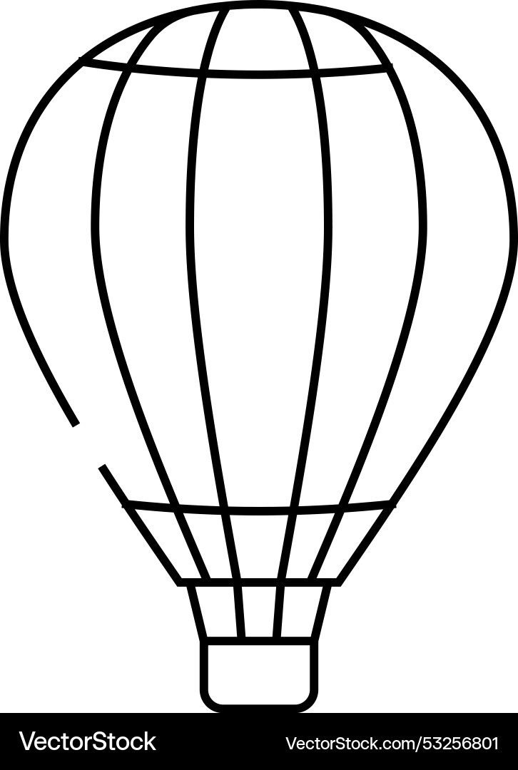 Balloon flying transport line icon Balloon flying transport line icon vector image