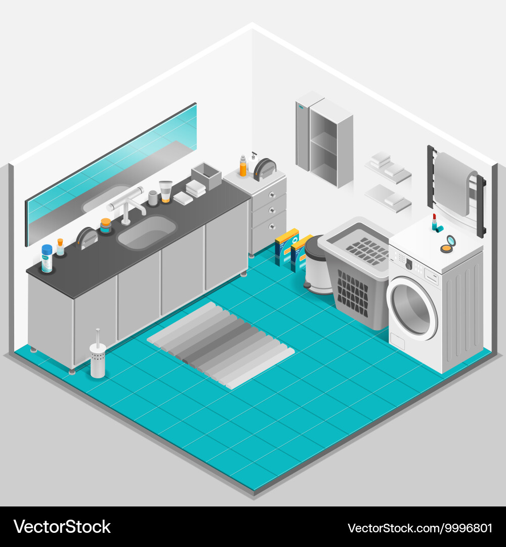 Bathroom interior design Royalty Free Vector Image