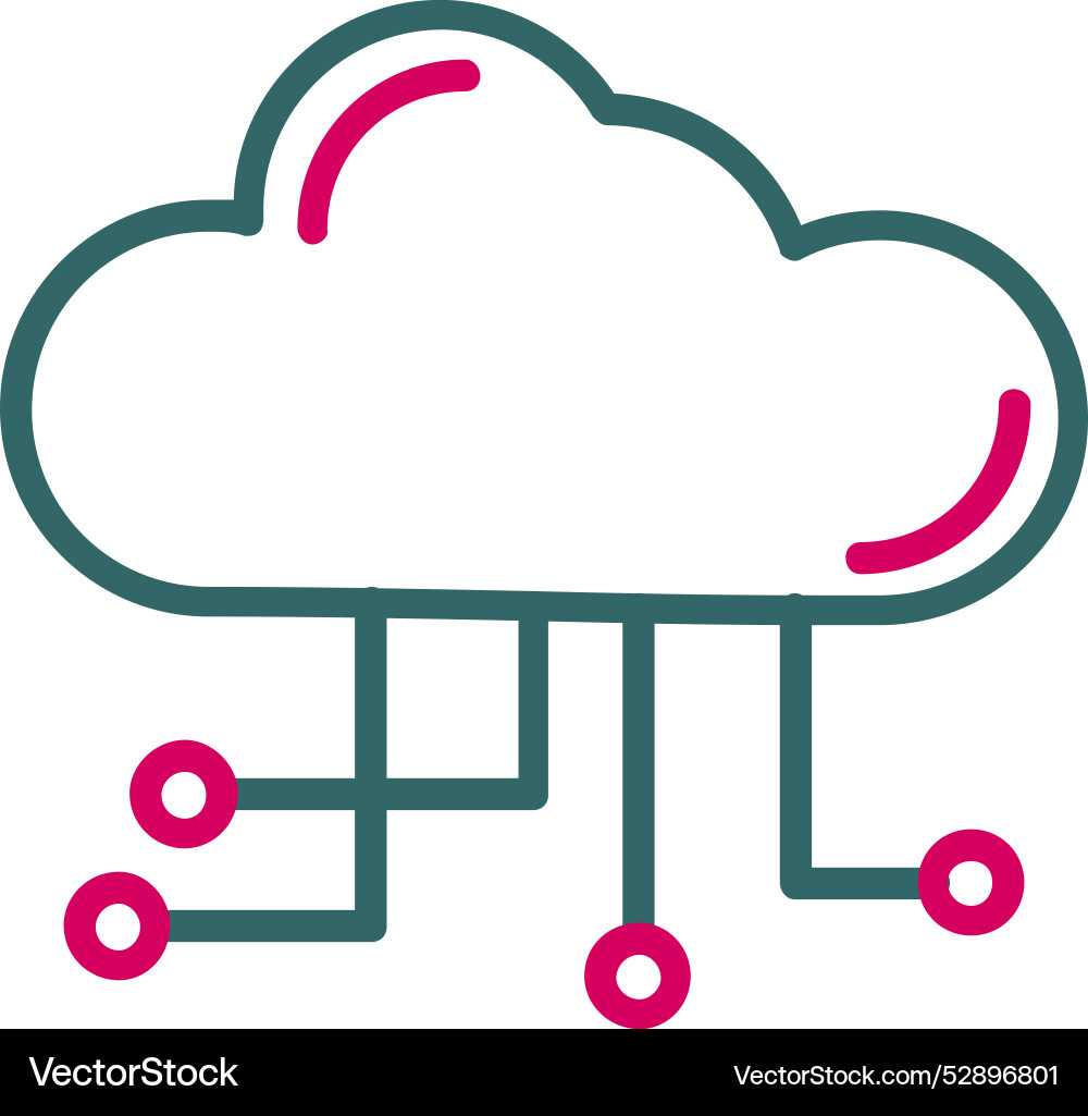 Cloud computing icon design Vector Image