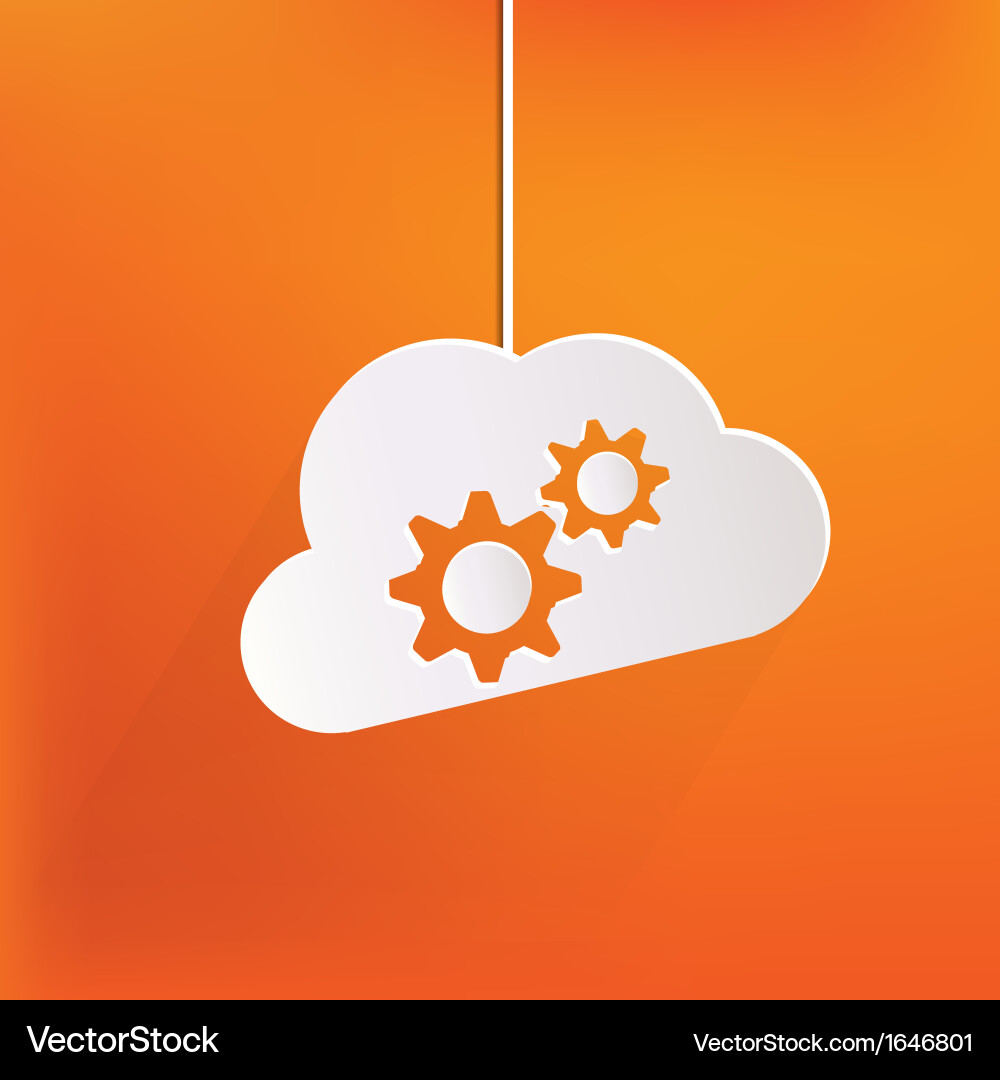 Cloud Settings Web Icon vector image
