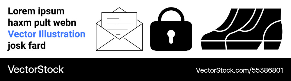 Email communication security and workflow Email communication security and workflow vector image