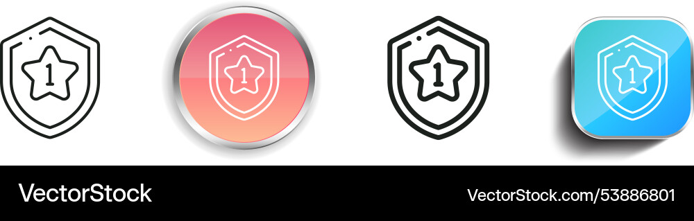 First place icon thin linear regular and button vector image