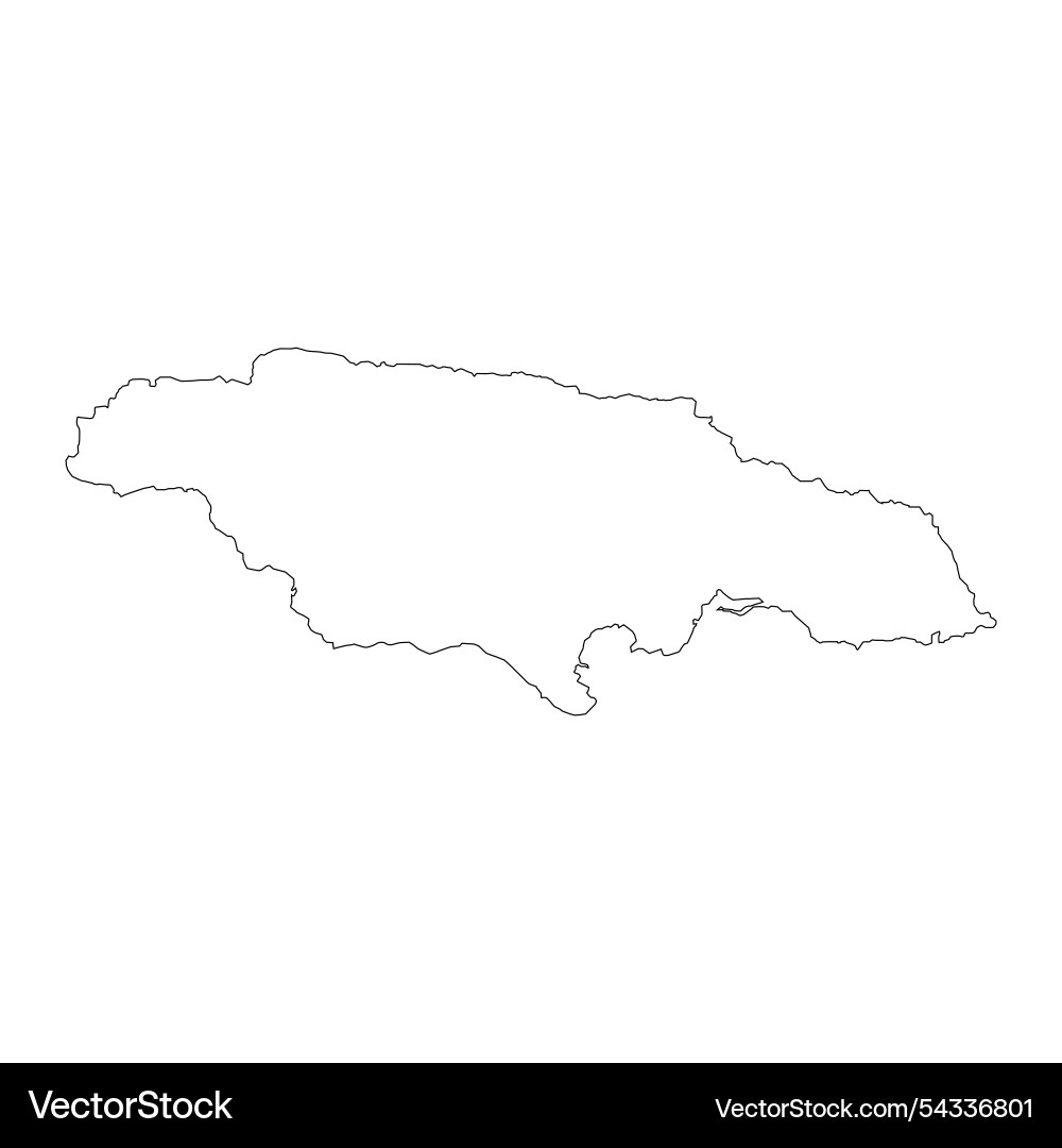 Jamaica Country Map Icon Royalty Free Vector Vectorstock
