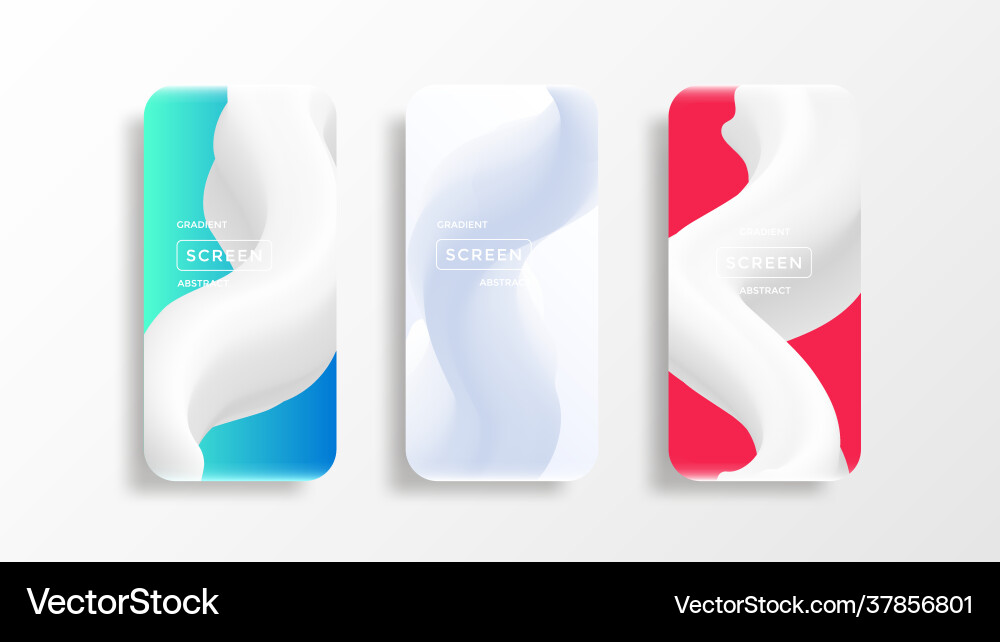 Mobile screen display with gradient fluid shape Mobile screen display with gradient fluid shape vector image