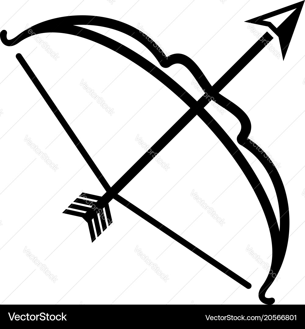 Precise bow icon simple style Vector Image