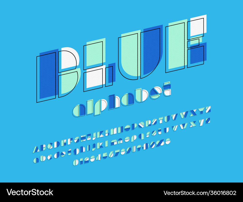 Abstract font vector image