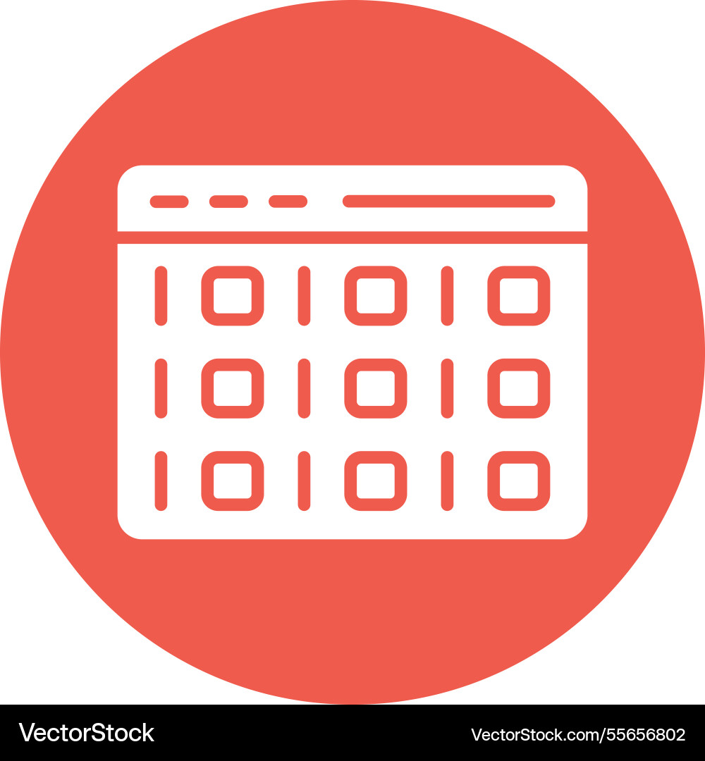 Binary code icon design vector image