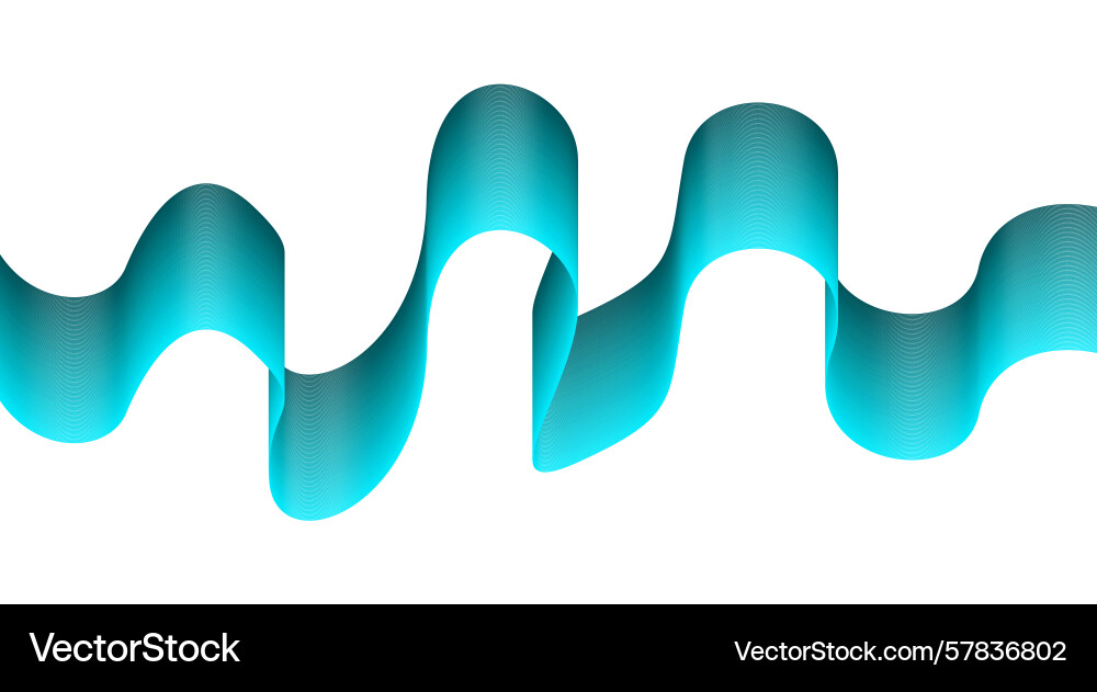 Blend flowing cyan curved smooth abstract design Blend flowing cyan curved smooth abstract design Vector Image