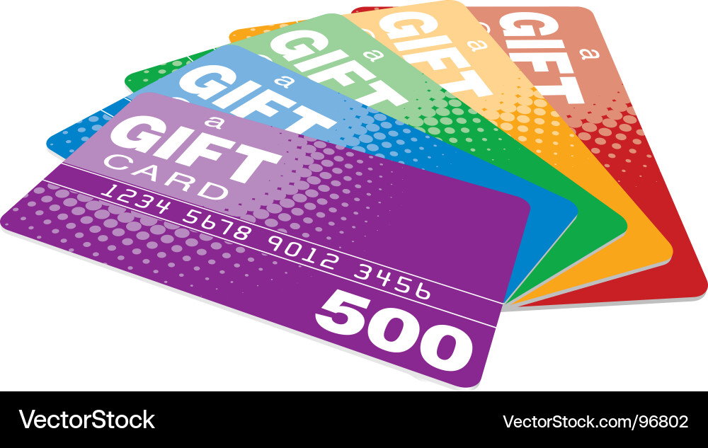 Colorful Gift Cards Vector Image