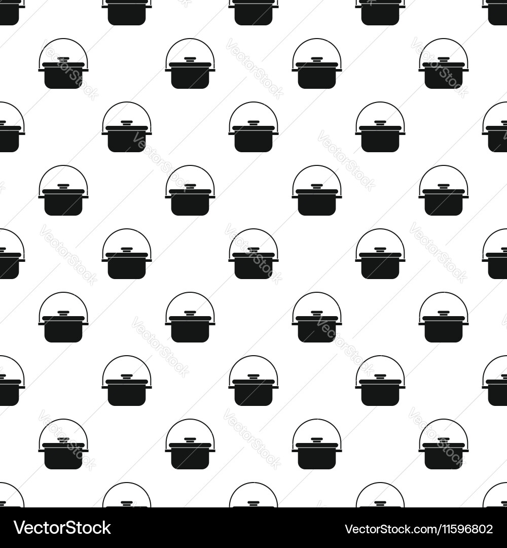 Cooking cauldron pattern simple style vector image