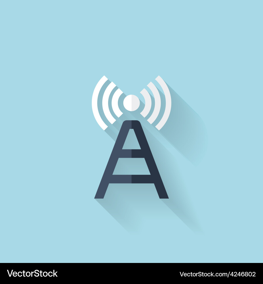 Flat web icon wireless router vector image