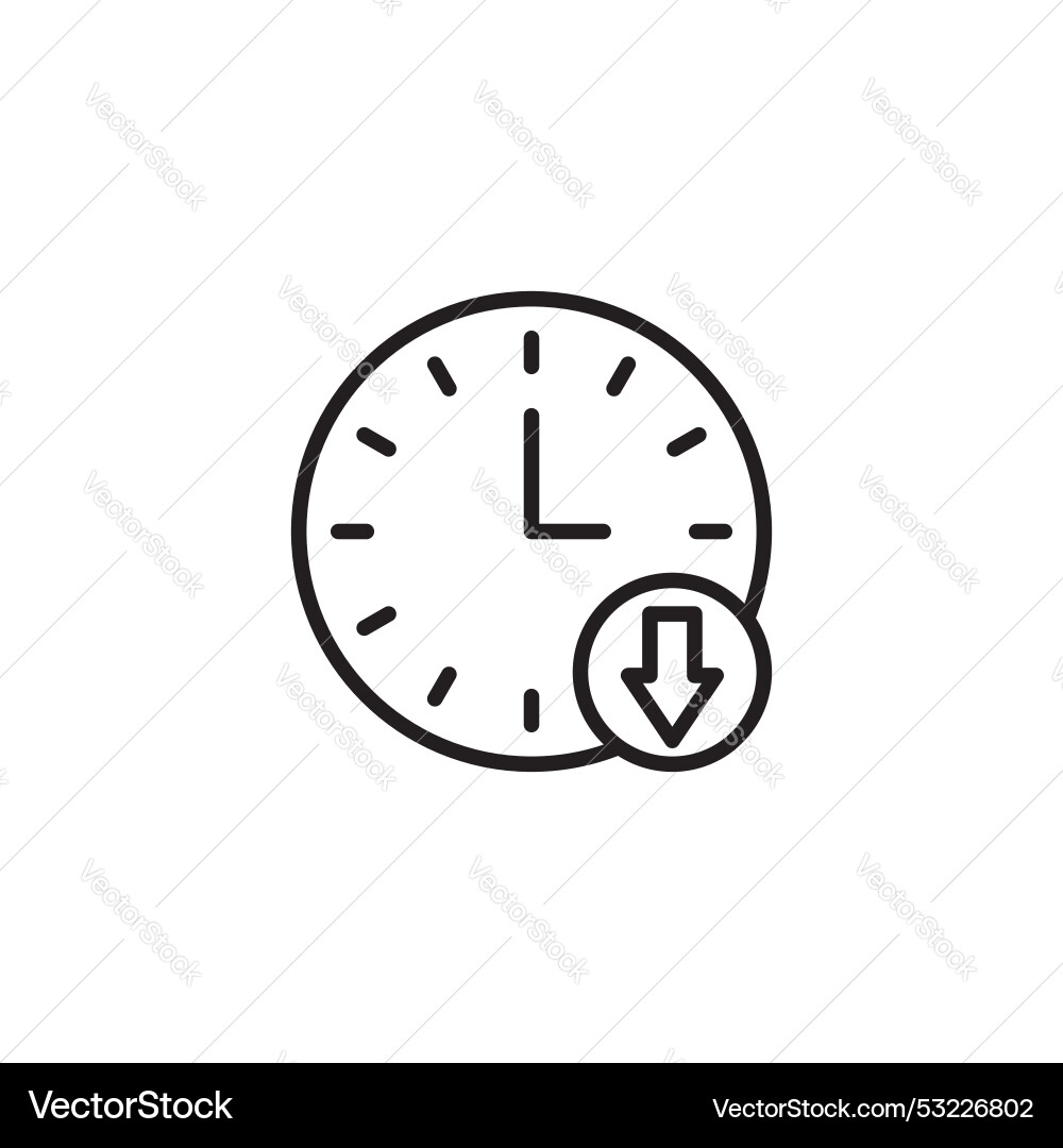 Less time icon set reduce clock hourglass and low Less time icon set reduce clock hourglass and low vector image