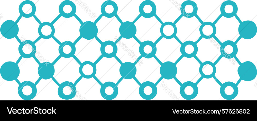 Linked circles abstract pattern background design vector image
