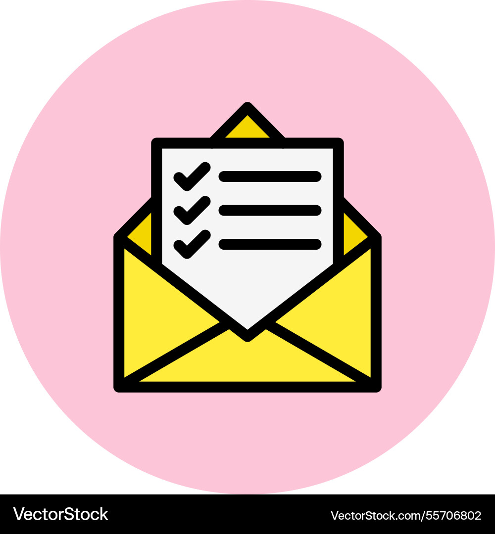 Mail list icon design vector image