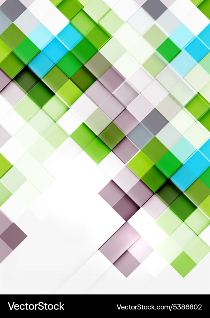 Square shape mosaic pattern design universal Vector Image