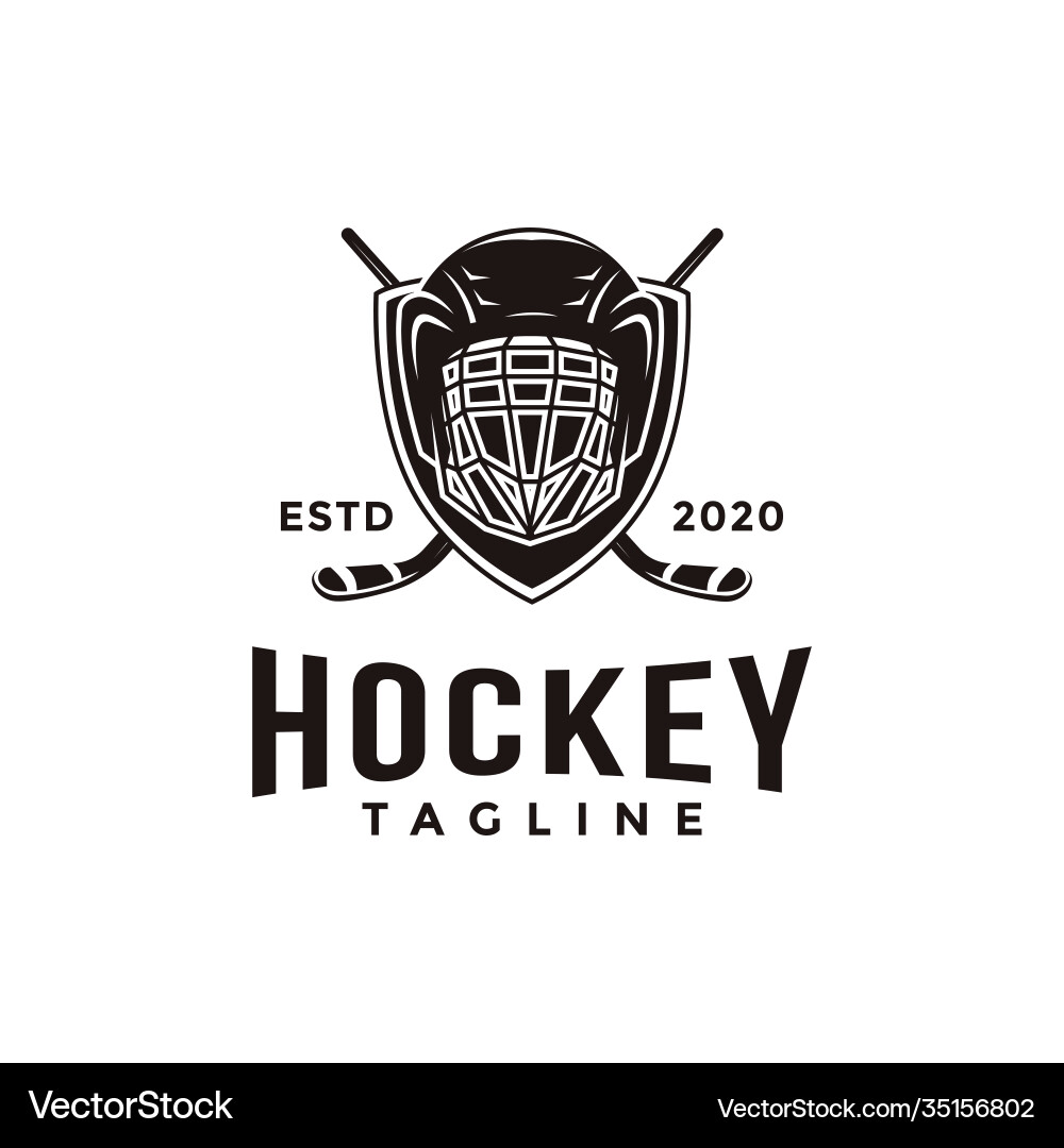 Vintage Seal Badge Hockey Sport Logo Vintage Seal Badge Hockey Sport Logo vektorbild