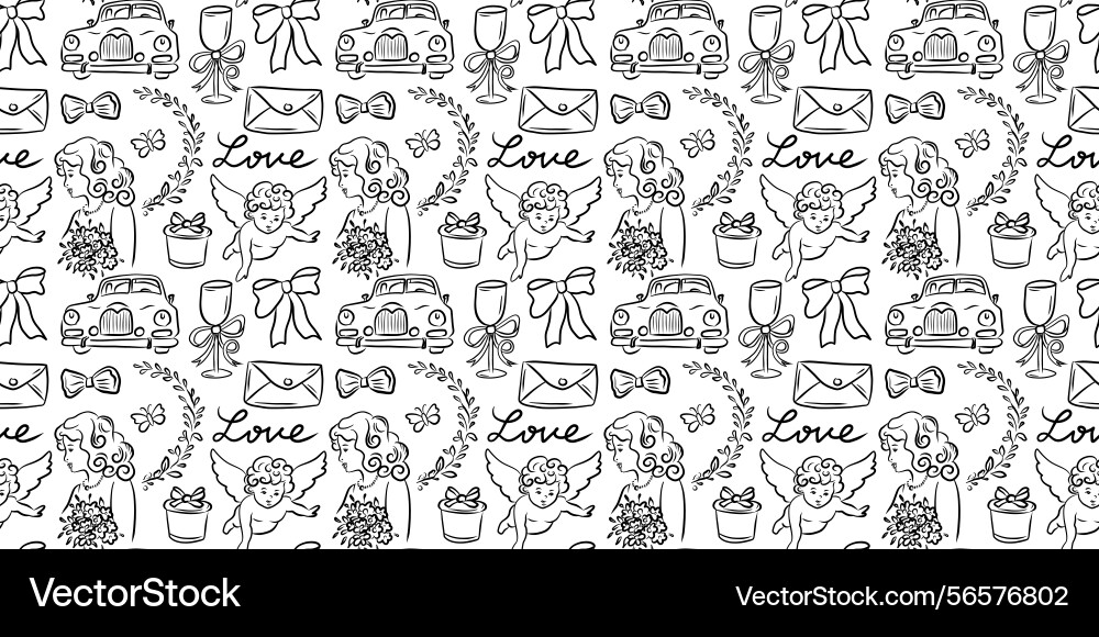 Whimsical and patterns inspired Vector Image